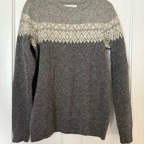 Gray Wool Patterned Kids Sweater - Picture 1 of 5